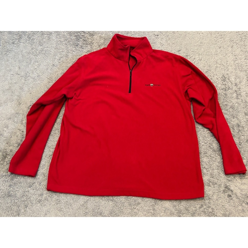Ouray Sportswear 1/4 Zip Pullover Sweater Mens Medium Red Aspen Colorado
